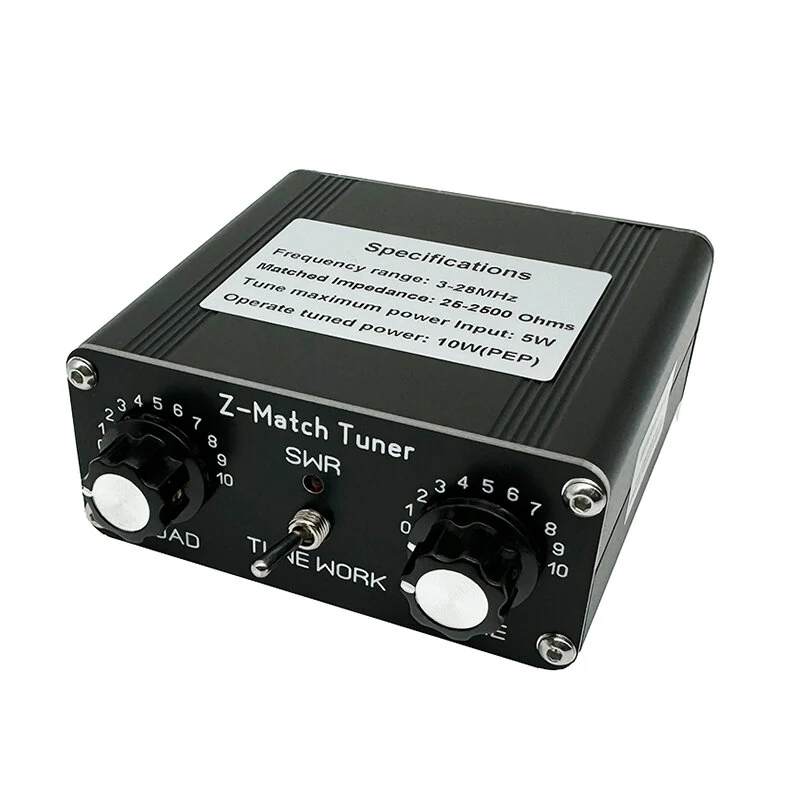 QRP Z-Match Manual Antenna Tuner - 3-28 MHz High-Efficiency, Wide Impedance Range