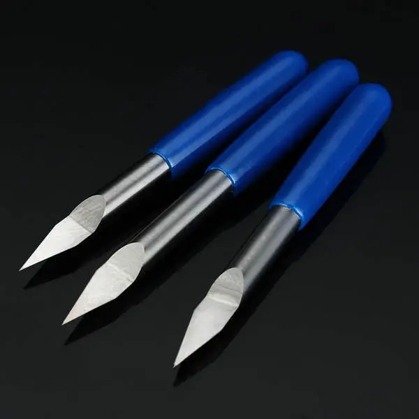 3pcs Carbide Engraving Bits | 3.175mm Shank 30 Degree for CNC & Metal