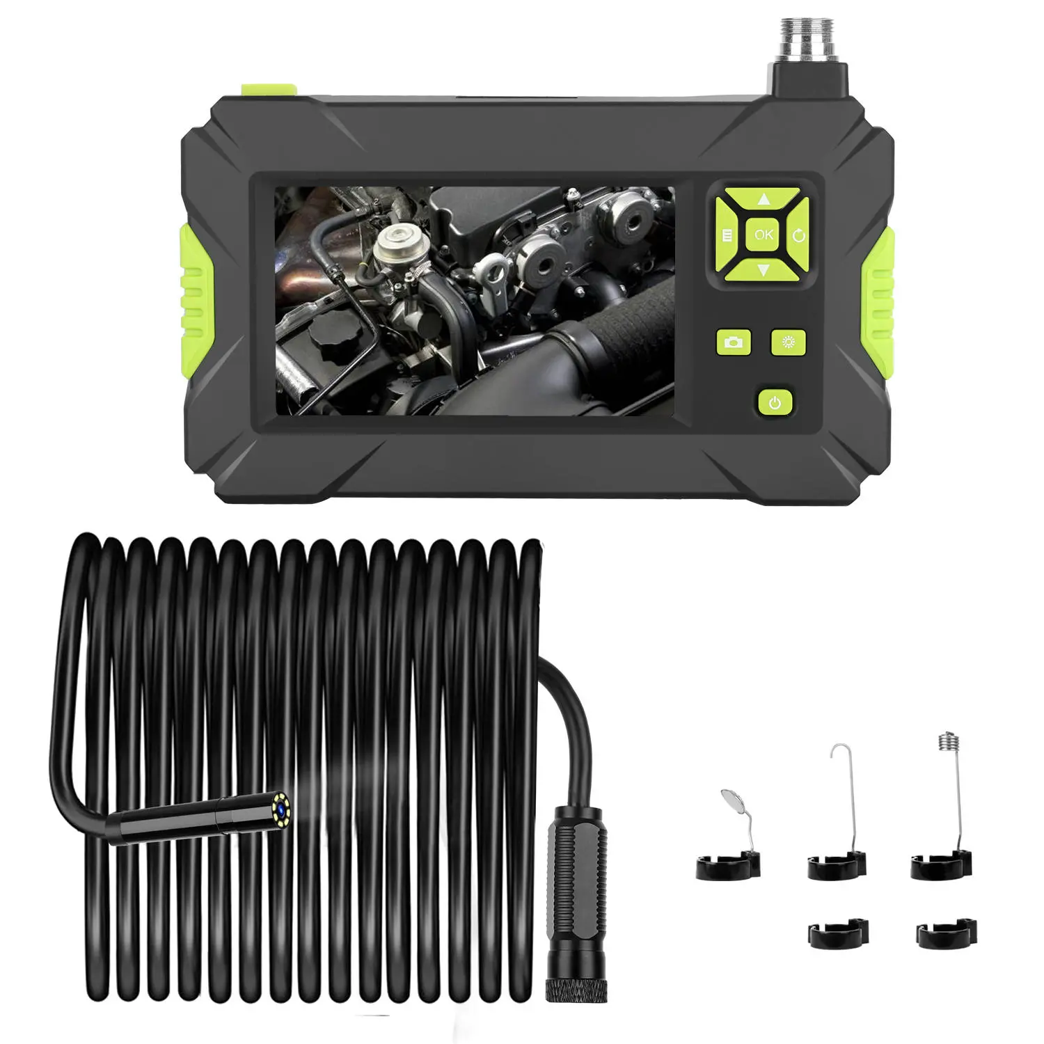 P30 Borescope | 4.3 1080P HD Display | IP67 Waterproof | 2M/5M/10M Green