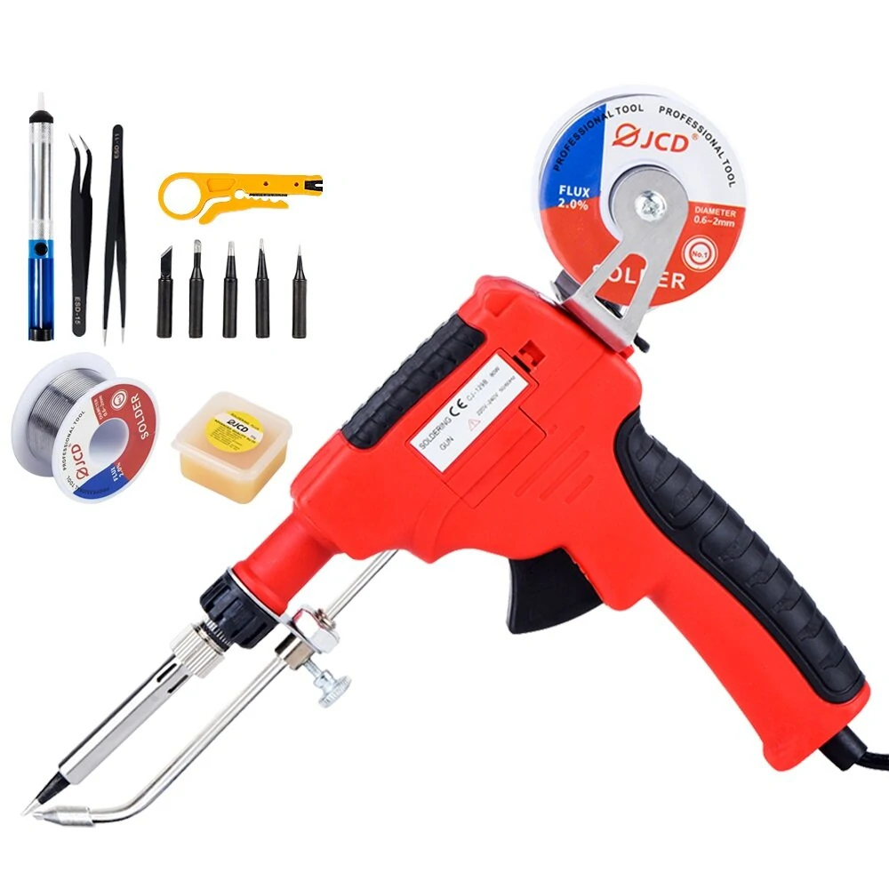 JCD 129B-5 80W Soldering Iron Kit | Solder Gun with Wire for Circuit Board & Jewelry DIY