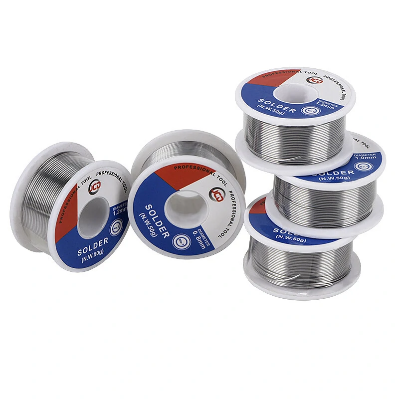 JCD 60/40 Tin Lead Solder Wire - 50G Roll | 2.0% Rosin Core Flux | 0.6-1.5mm