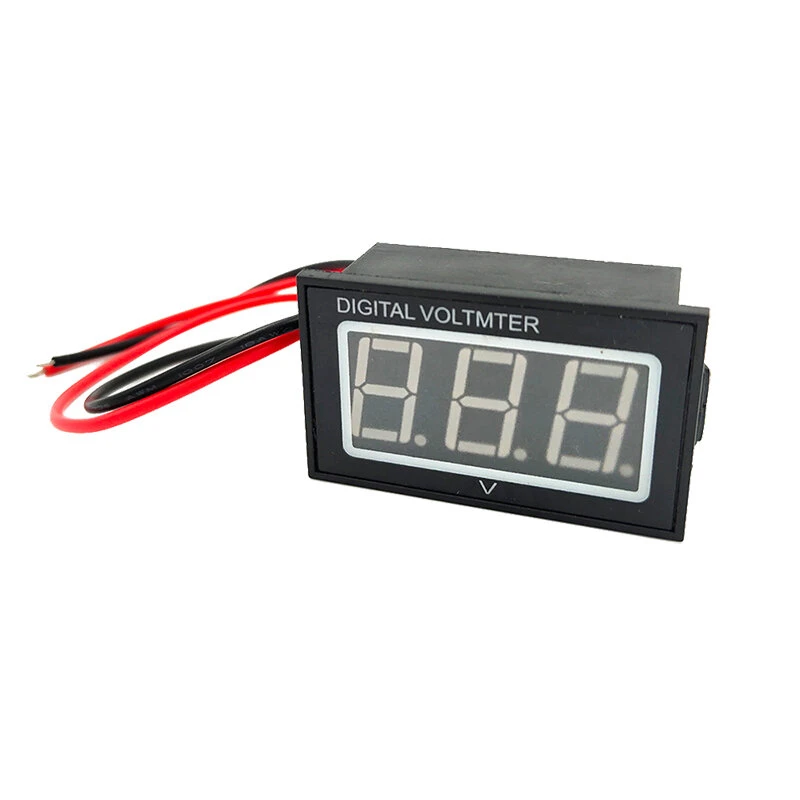 DC 0-30V Waterproof LED Voltmeter | 0.36 Inch Digital Panel Display for Car Battery