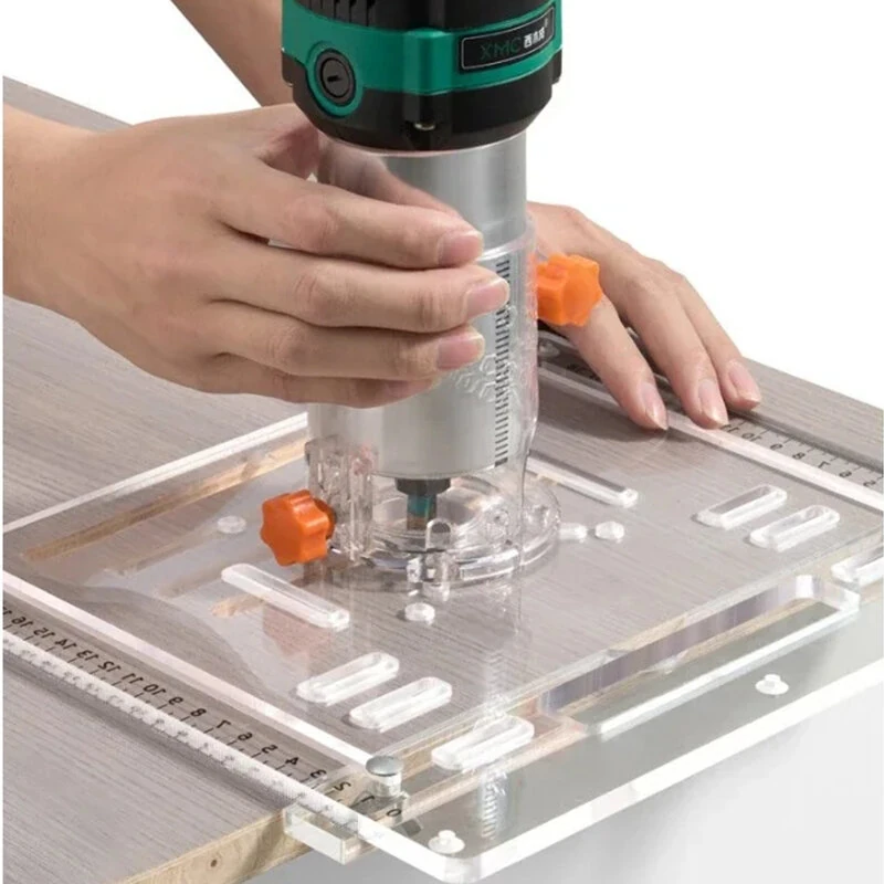 8mm Thickened Acrylic Bottom Plate | Adjustable Width Mini Table Saw for Cutting Machine