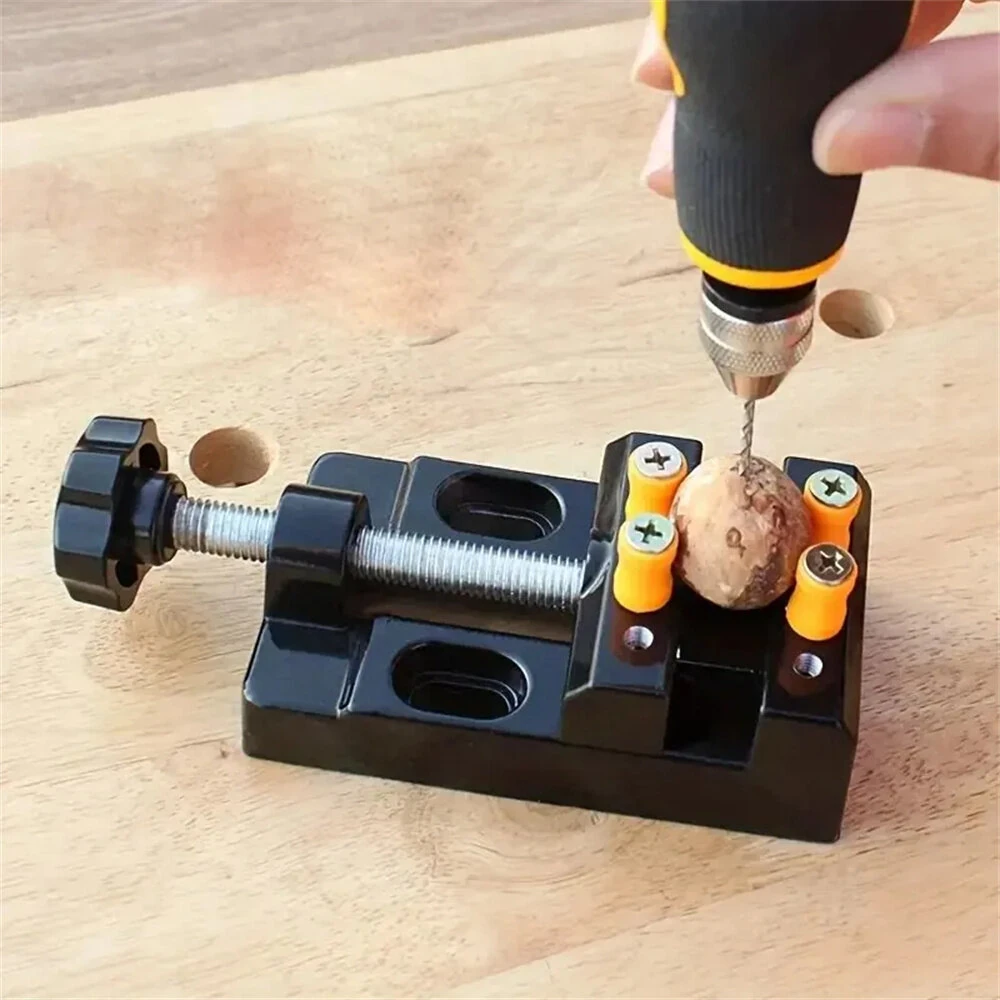 Fast Eight-Hole Table Vise - Mini Clamping Bed for Walnut Carving | Portable Woodworking Jig