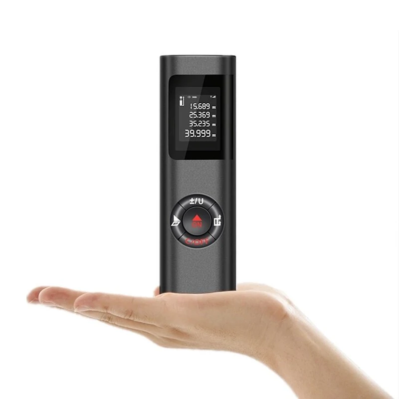 40M Laser Distance Meter - Handheld Electronic Rangefinder m/in/ft - IP54 Waterproof