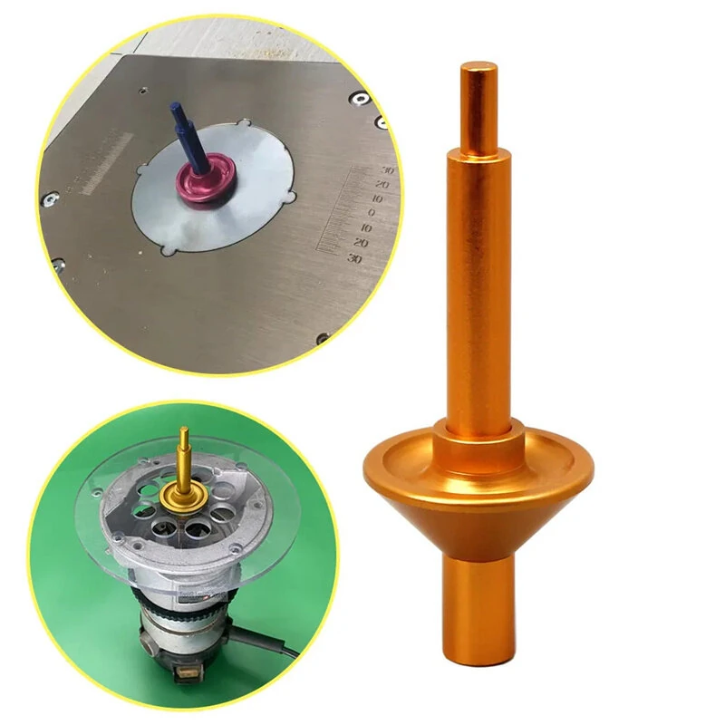 High Precision Aluminum Alloy Router Subbase Centering Pin & Cone | Accurate Alignment Tool