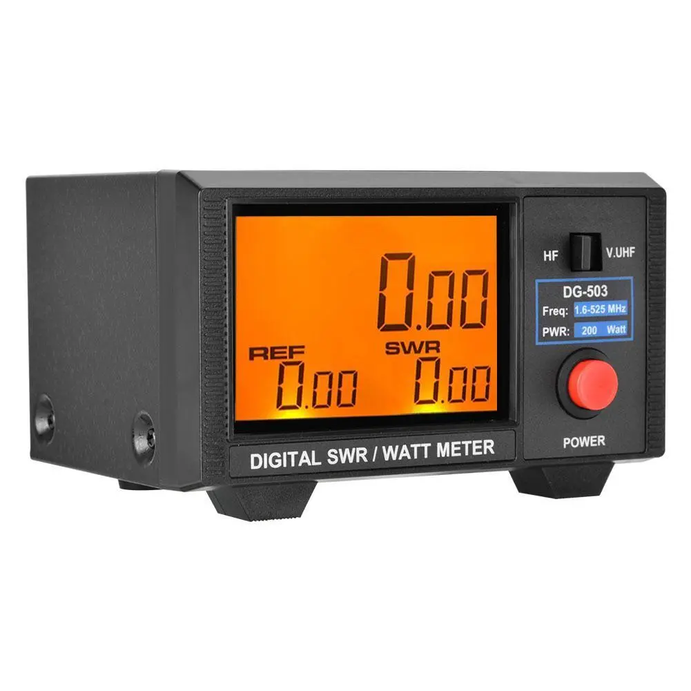 DG-503 Digital SWR & Watt Meter | 1.6-60MHz & 125-525MHz | 200W for Two-Way Radio