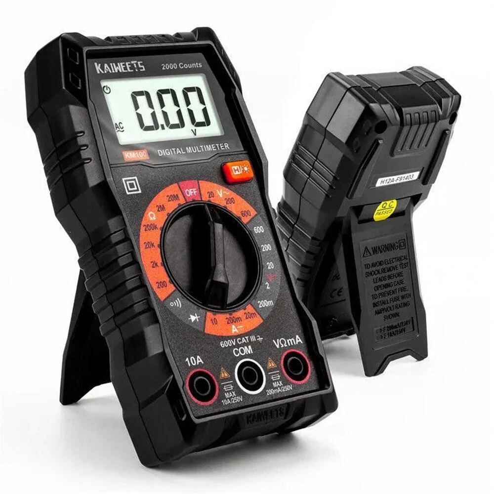 KAIWEETS KM100 Digital Multimeter - AC/DC Voltage & Current Tester - Electrician & DIY Use