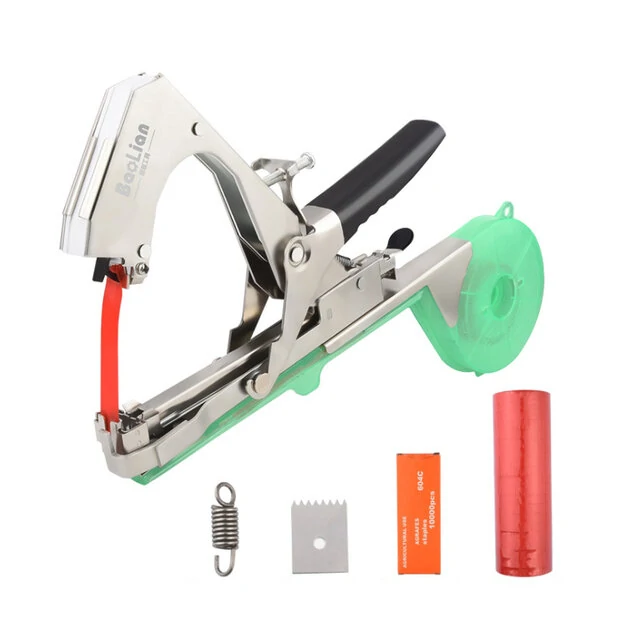 Tie Twig Machine - Grape Tomato & Cucumber Vine Tying Tool with Nail Tape