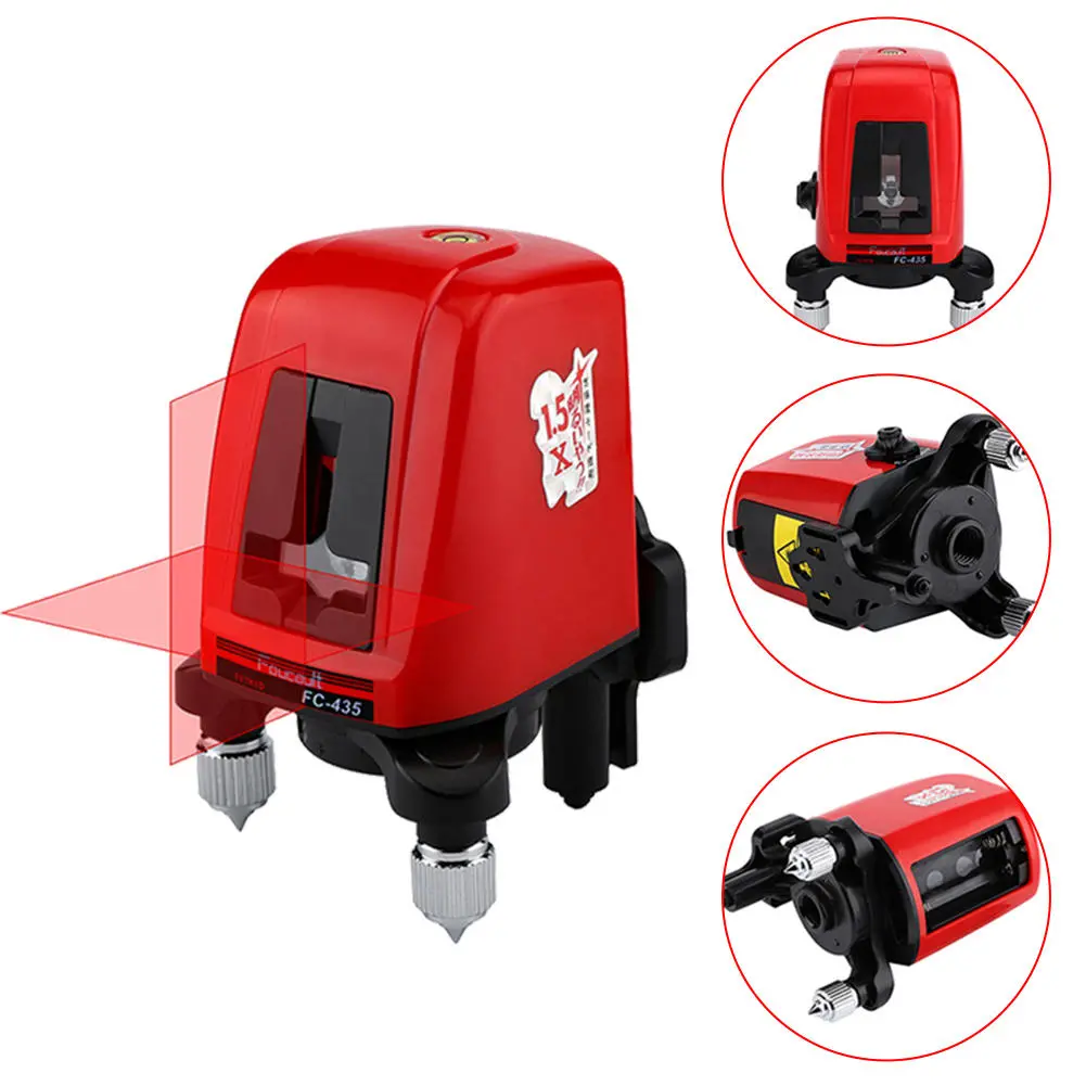 Foucault FC-435 2 Red Laser Level | 360 Rotary Self-Leveling Cross Line