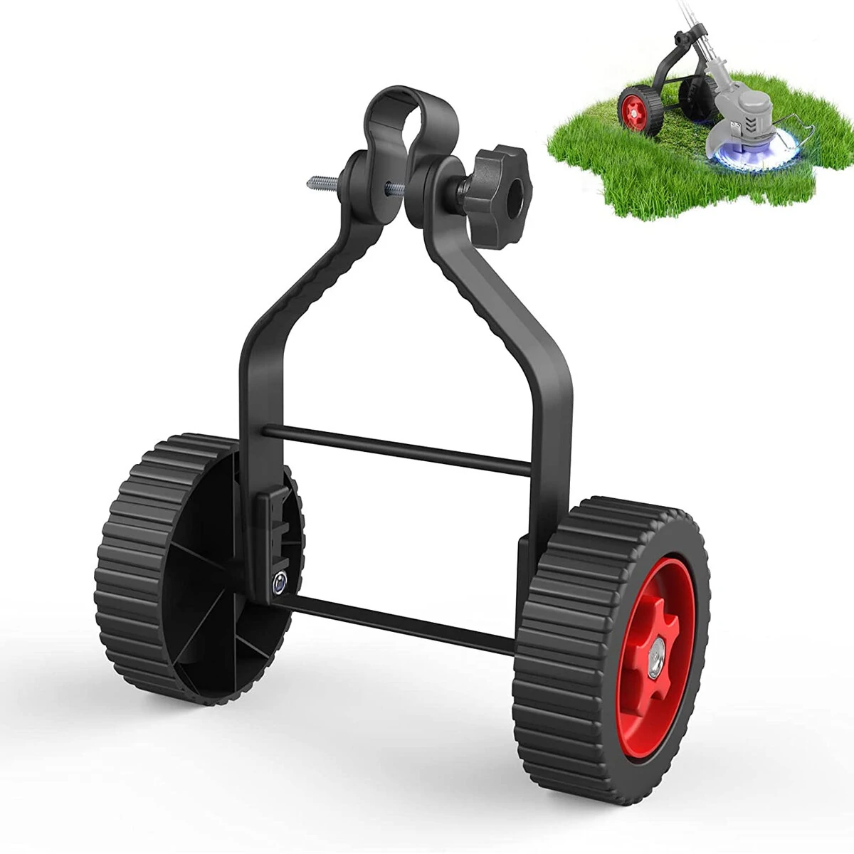 Universal String Trimmer - Adjustable Support Wheels Set for Cordless Grass Trimmer