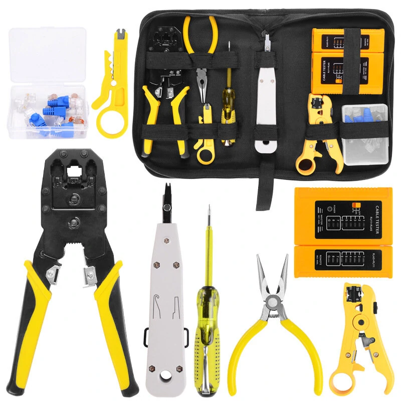 Handskit Network Cable Pliers Tool Set - Wire Stripper, Screwdriver & Cable Tester