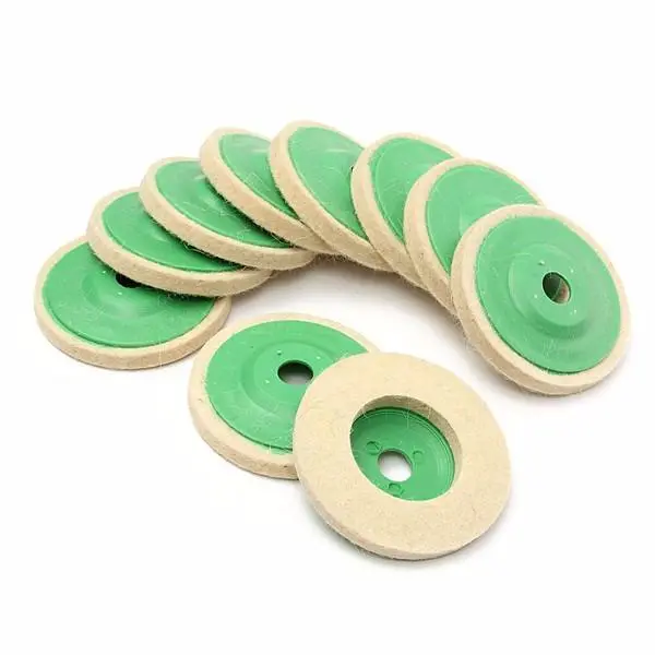 10pcs 100mm Wool Buffing Polishing Pads | Round Felt Buffer Discs