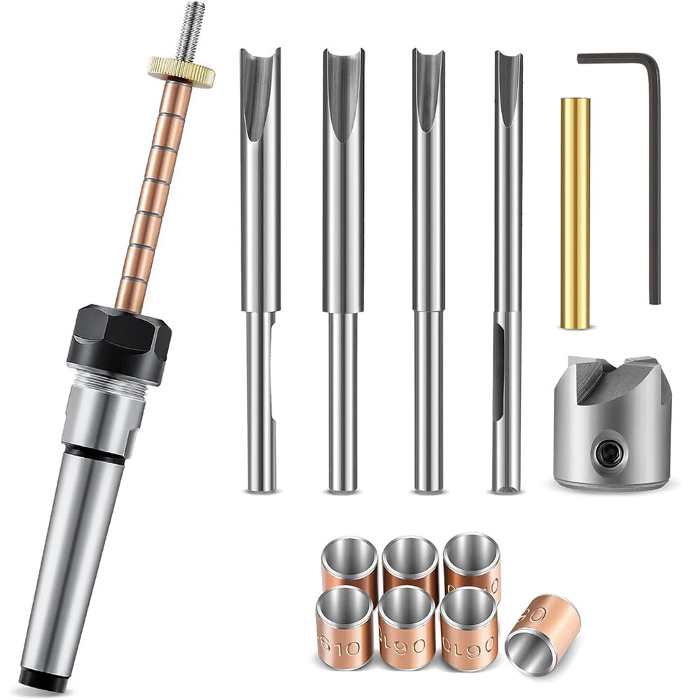 Woodworking Pen Mandrel Saver Kit | #2 Morse Taper with 7mm Drill Bit & Cutter Head