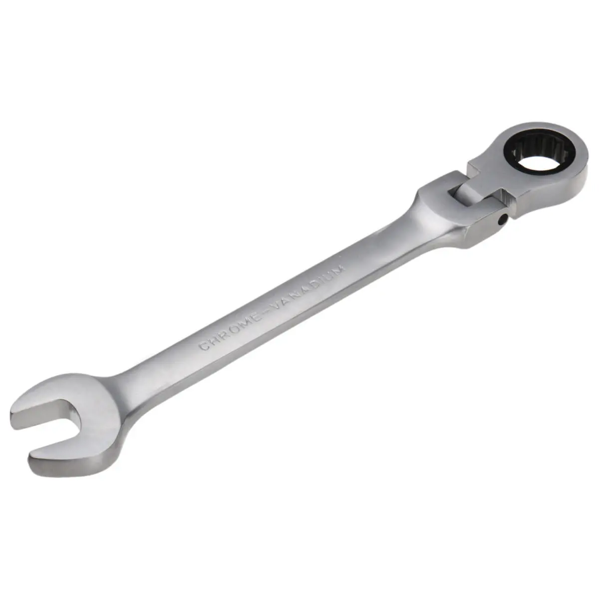 CR-V Steel Flexible Head Ratchet Wrench | 16mm Metric Open End & Ring Spanner