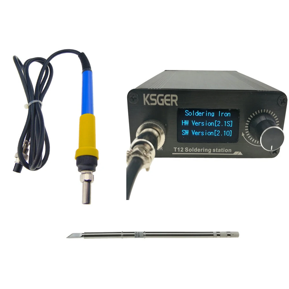 T12 Digital Soldering Station - V2.1S Temperature Controller with 907 Handle & Tips