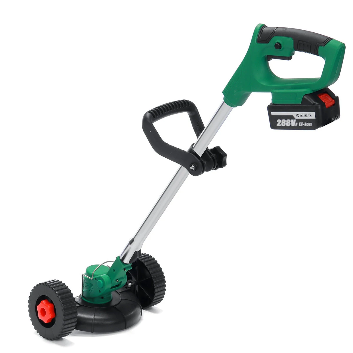 Cordless Electric String Trimmer Weed Eater - 6000rpm Grass Cutting Machine w/ Battery