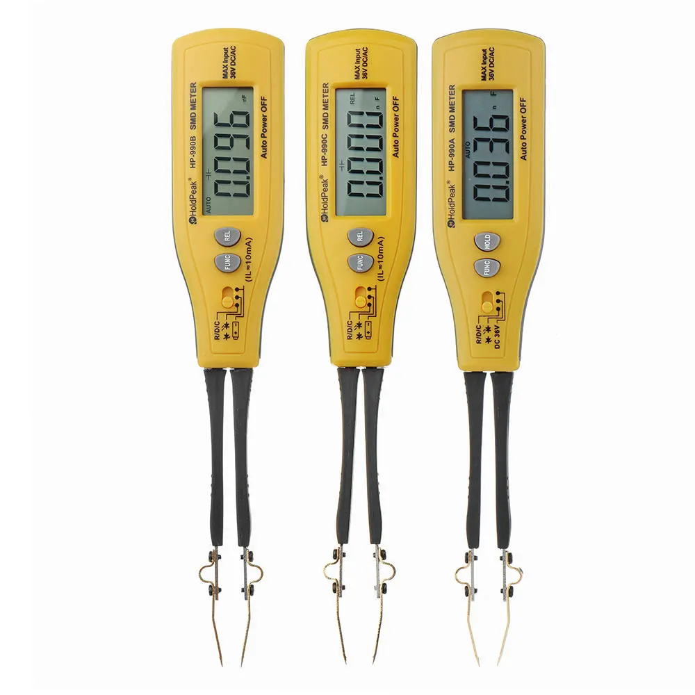 HoldPeak HP-990A/B/C Digital Multimeter SMD Tester | Resistance Capacitance Meters | Diode Test | Professional SMT Component Tester