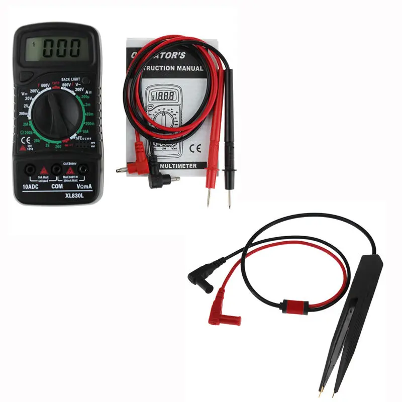 ANENG XL830L Digital Multimeter - AC/DC Volt Current Tester + SMD LCR Test Pen