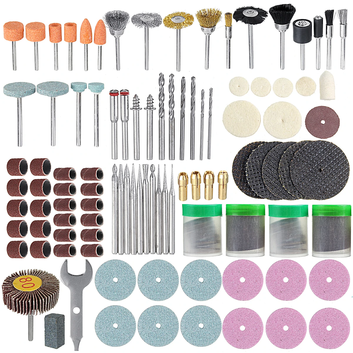Dremel Bit Set - 105PCS Abrasive Tools for Wood & Metal Engraving | Rotary Tool Accessory