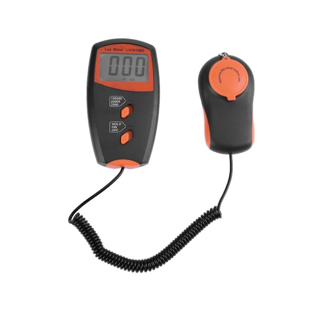LX1010BS Digital Lux Meter - 100000 Lux Portable Light Meter with Data Hold