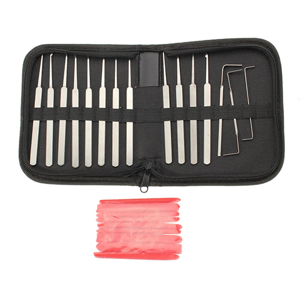 12Pcs Lock Pick Set - Transparent Practice Locks | Locksmith Tools Kit