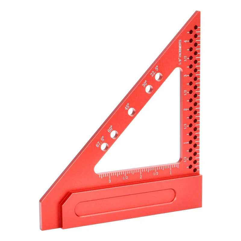 Fonson Tools 3 & 4 Inch Carpenter Triangle Ruler | Rafter Square & Protractor for Woodworking