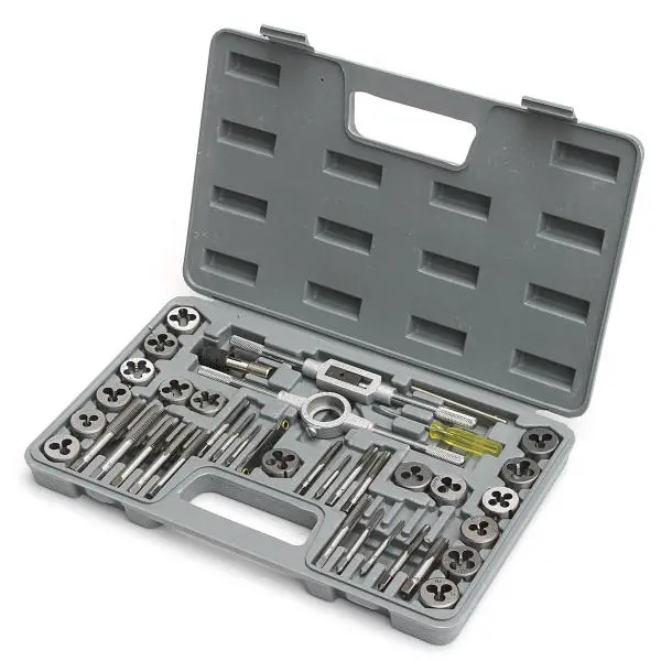 Metric Tap and Die Set - Threading & Chasing Tools Kit with Storage Case