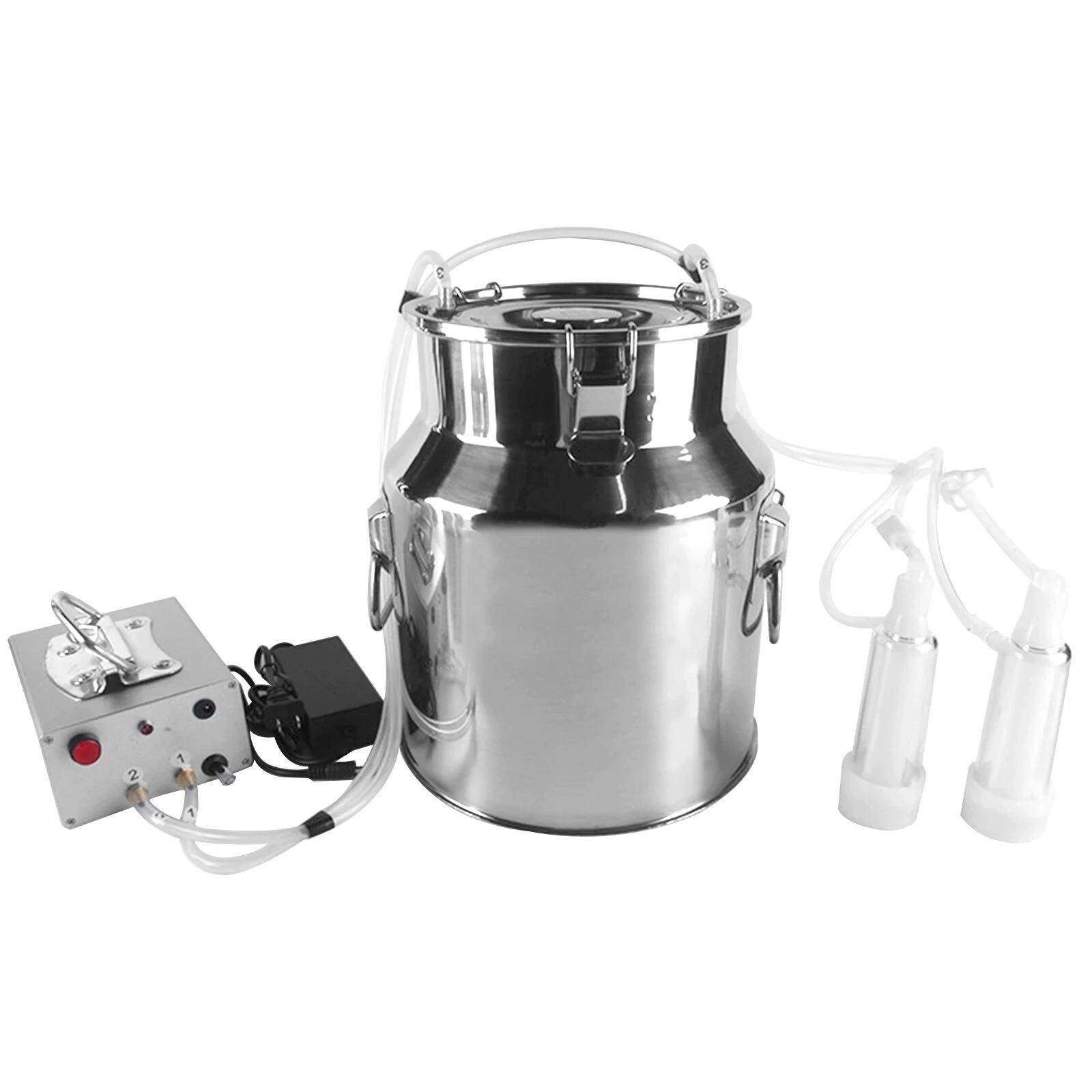 14L Electric Goat Milking Machine - 110/220V Stainless Steel Bucket | Farm Tool