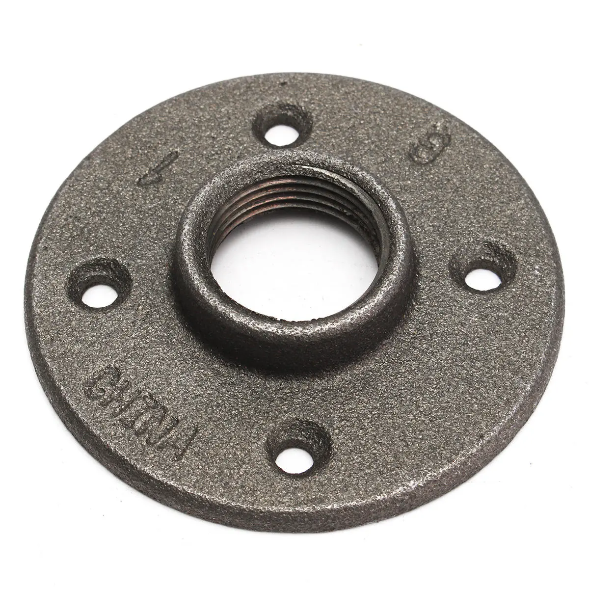 Iron Pipe Floor Flange - 1 Inch Black Reinforced Plumbing Fitting | Threaded