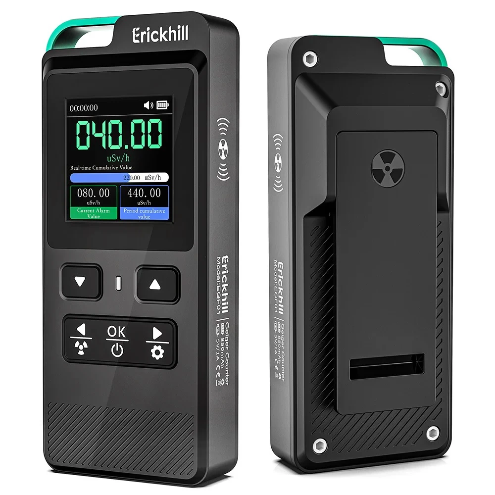 ERICKHILL EGF01 Nuclear Radiation Detector | Geiger Counter for Gamma Beta X-Rays