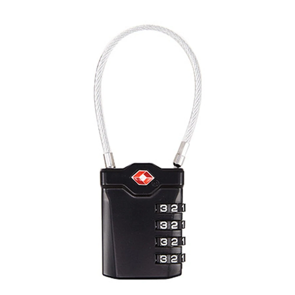 TSA Approved Padlock - Small Black Luggage Lock for Travel Bags & Phone Security