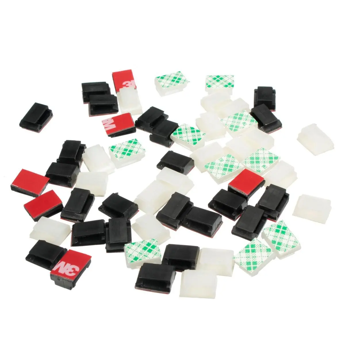 50pcs Auto Wire Cable Ties with Adhesive Mount - Fix & Organize Wires