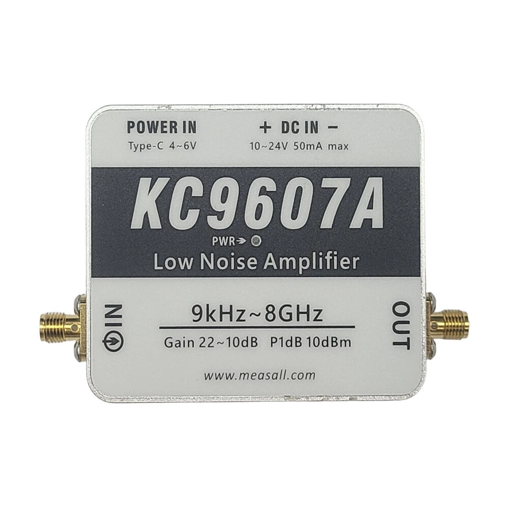 KC9607A Ultra-Low Noise Amplifier Module | 1kHz-8GHz, 20dB Gain | For Near-Field Probes & Antennas