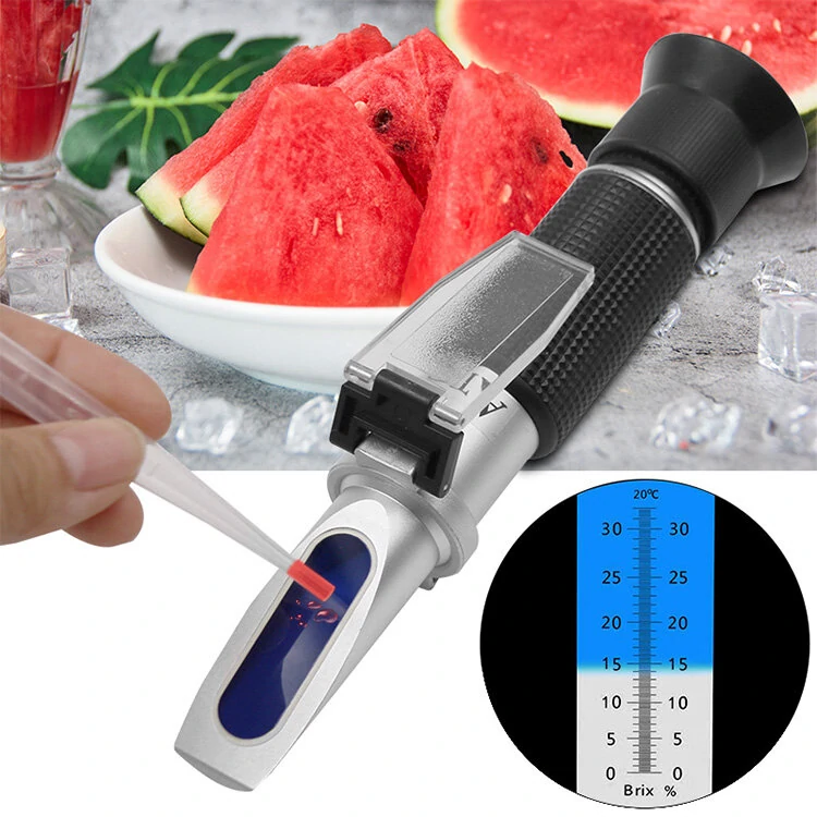Handheld Refractometer | 0-32% Brix Sugar Tester for Fruits & Grapes | ATC