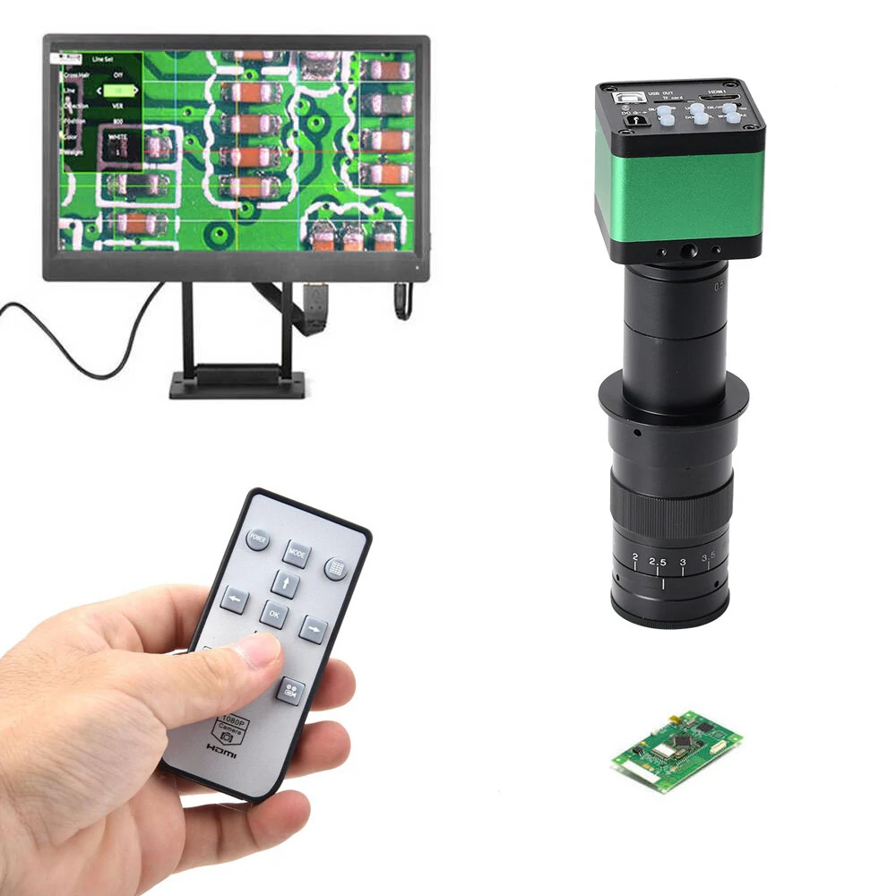 HAYEAR 30MP Digital Microscope - HDMI USB Camera with 180X Lens for Phone Repair