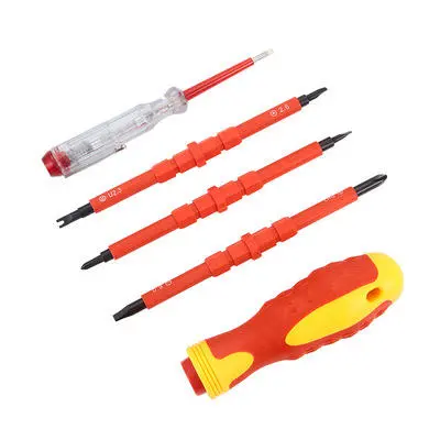 5-in-1 Insulated Screwdriver Set with Test Pencil | CR-V Steel Repair Tools