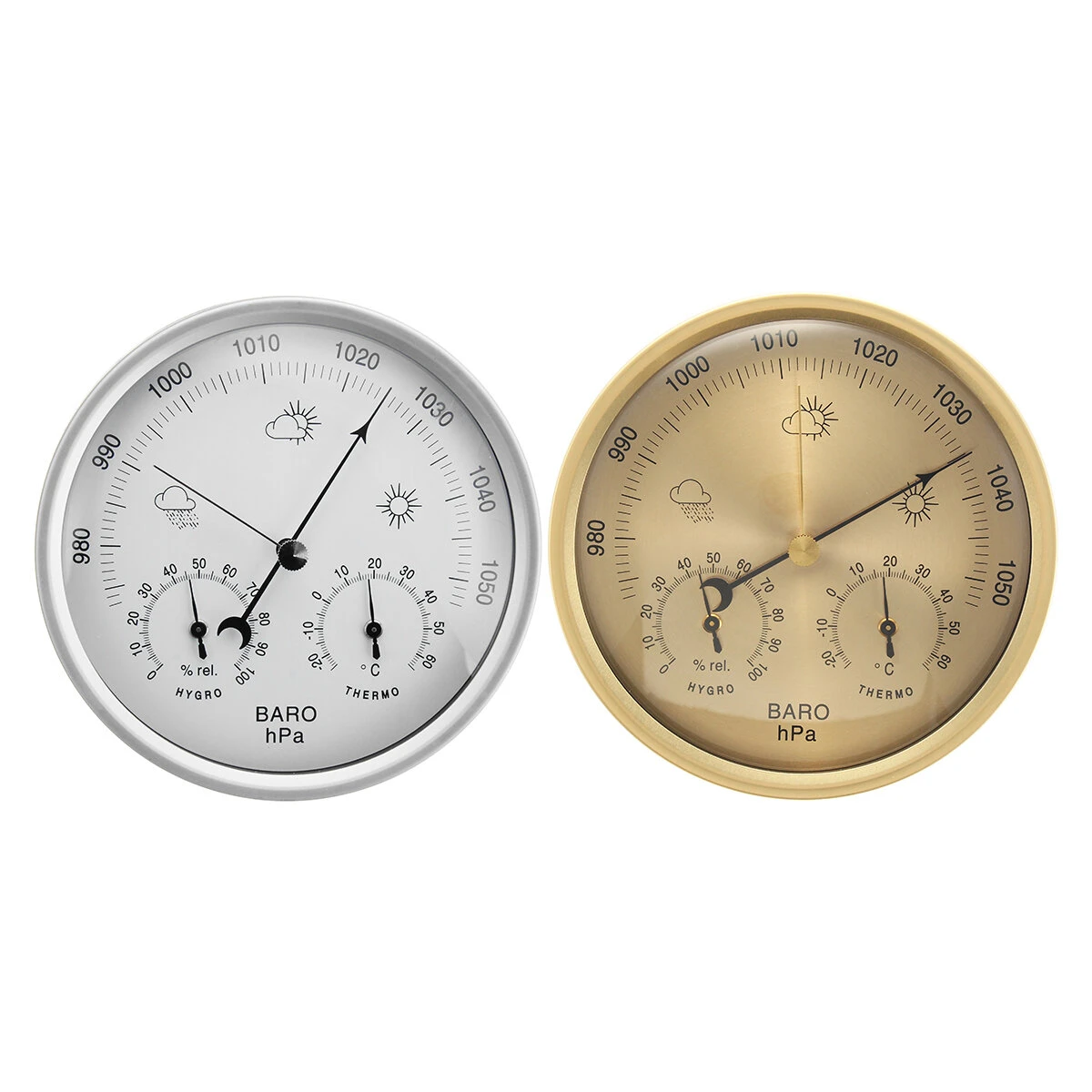3 in 1 Wall Hanging Weather Station - Thermometer, Barometer, Hygrometer - 132MM Home Decor