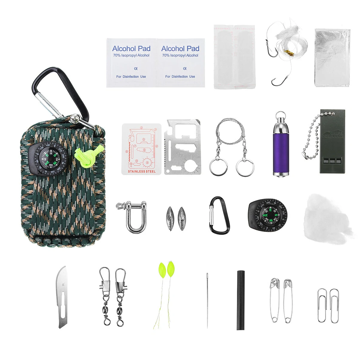 29 in 1 Emergency Survival Kit - First Aid & Camping Rescue Gear | EDC Tools