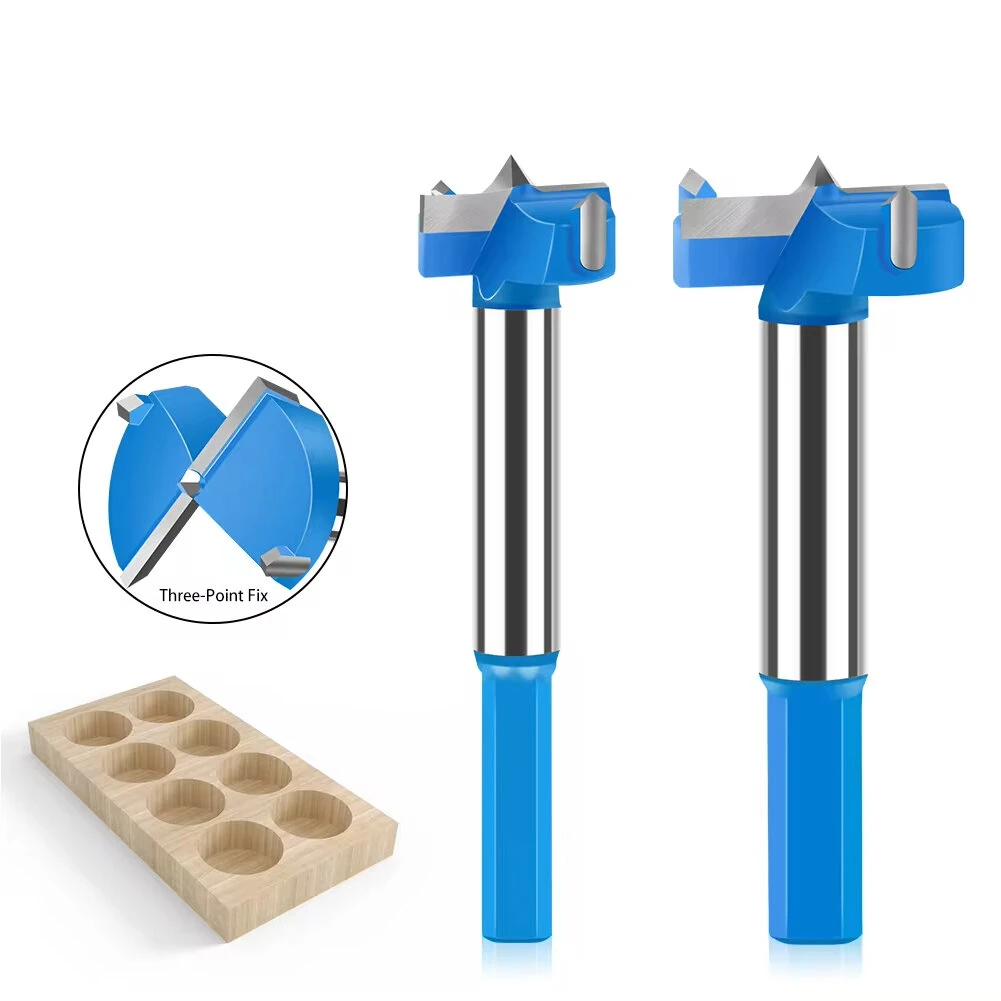 5PCS Hex Shank Hinge Boring Drill Bit Set - Tungsten Carbide Router Bits