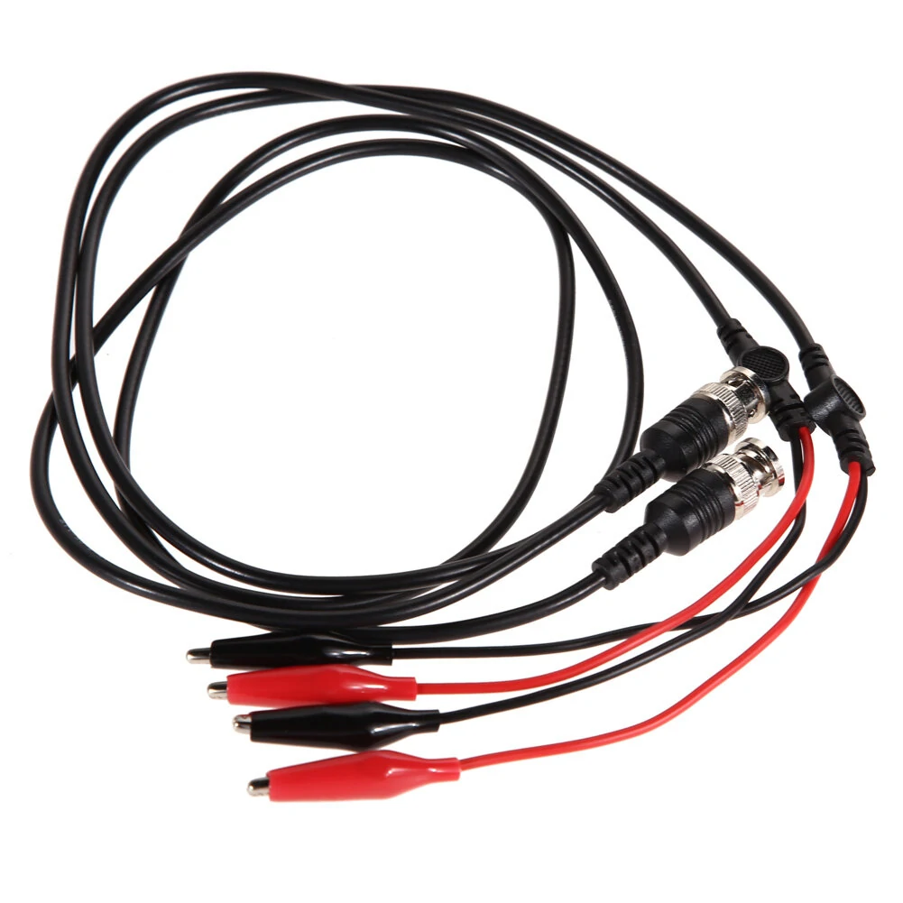 2pcs 110cm BNC to Alligator Clip Test Leads | Oscilloscope Probe Set