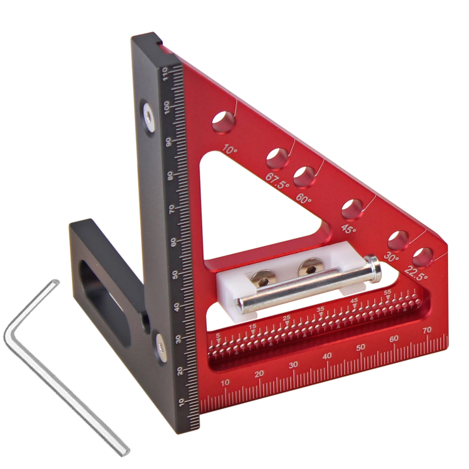 Carpenter 3D Multi-angle Measuring Ruler | Precision Woodworking Tool & Hole Scriber