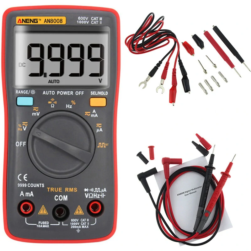 ANENG AN8008 True RMS Digital Multimeter | AC/DC Voltage Current Resistance