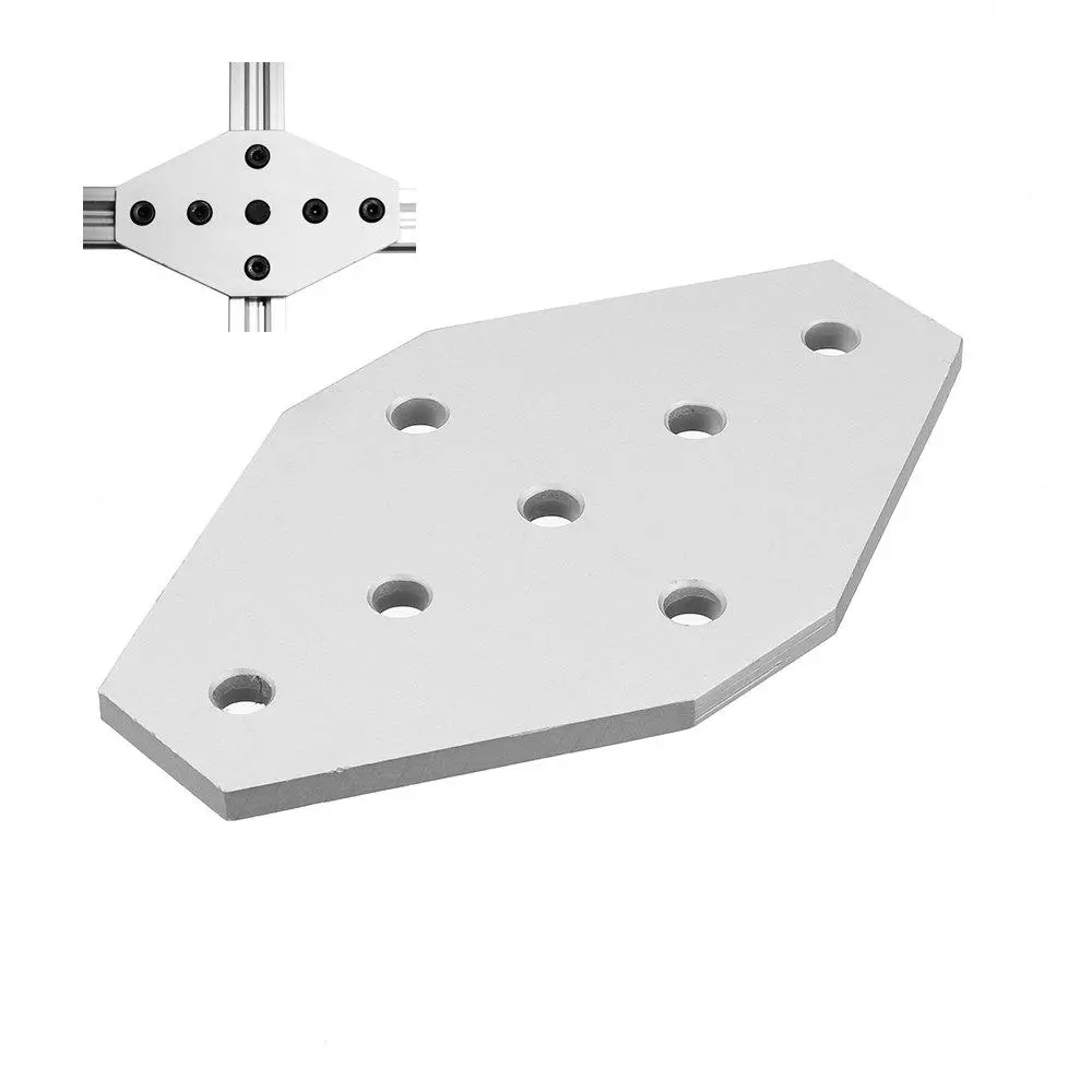 Machifit 7 Hole Corner Bracket for 2020 V-Slot Aluminum Extrusions | CNC Parts