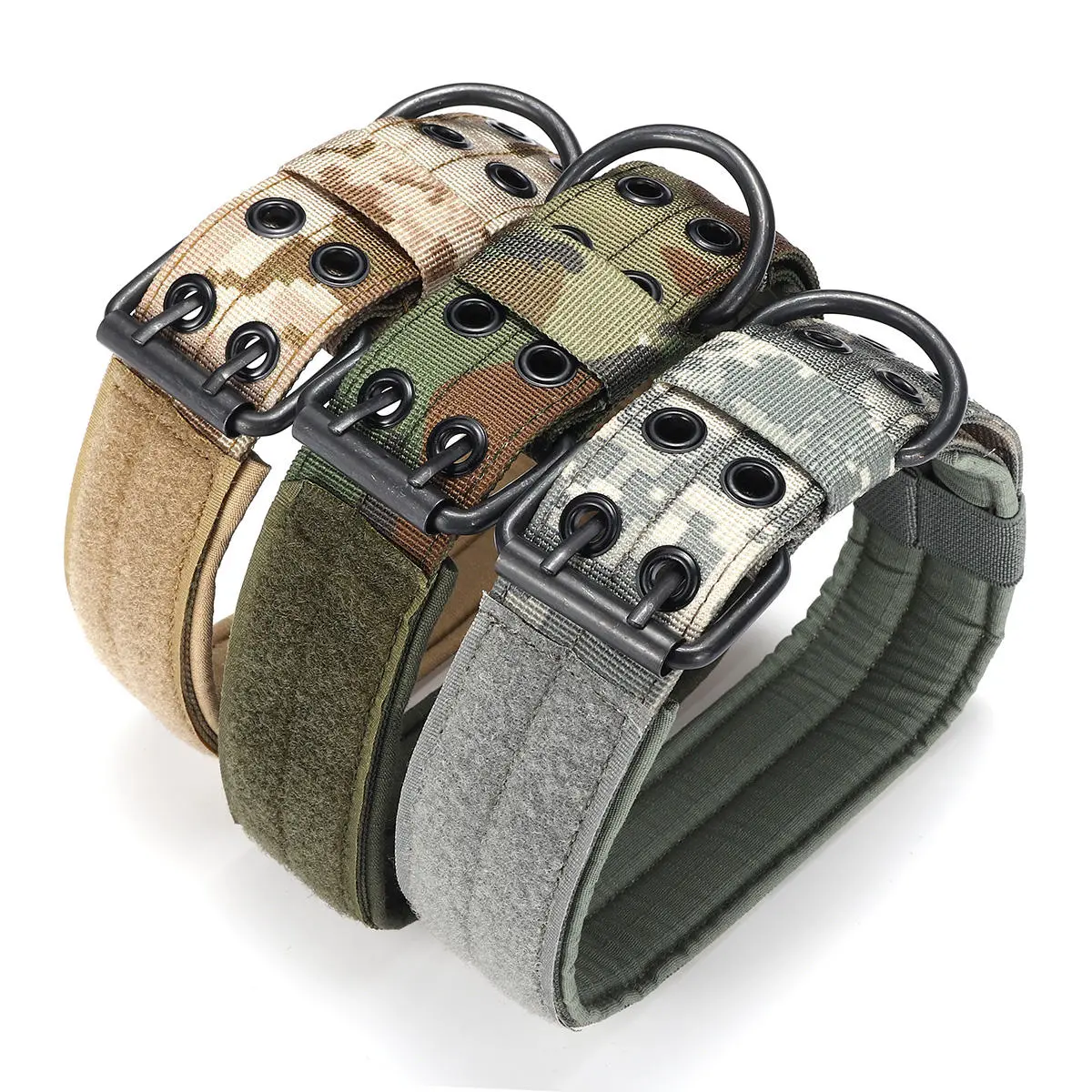 M Tactical Military Dog Training Collar - Adjustable Nylon Leash with Metal Buckle
