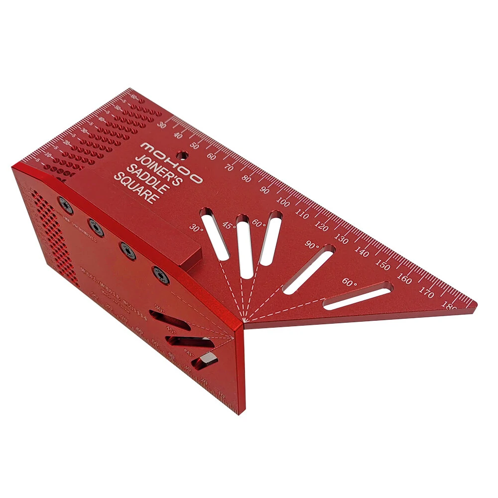 Mohoo Aluminum Alloy Saddle Layout Square - 3D Mitre Angle Measuring Tool