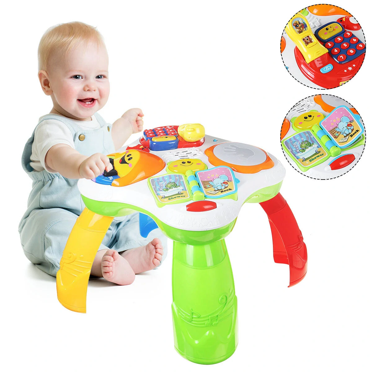 2-in-1 Baby Activity Center & Standing Table for 1 Year Old and Up