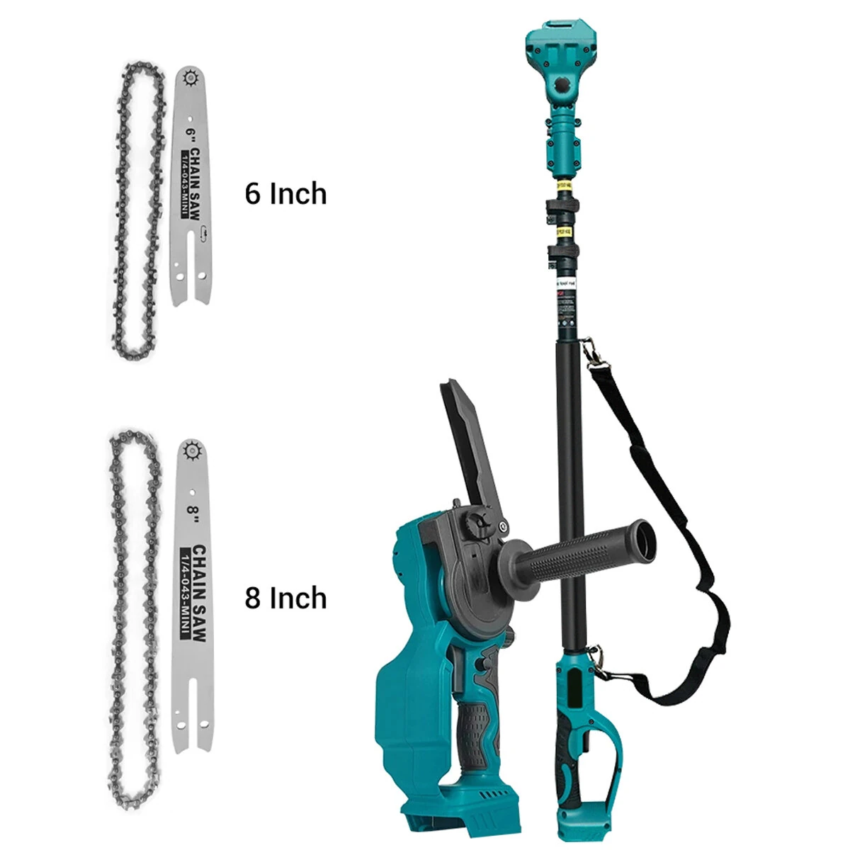 Greenworks 2-in-1 Brushless Motor Chainsaw Pole Saw Combo | Adjustable 130-248cm | Auto Oiling & 180° Head