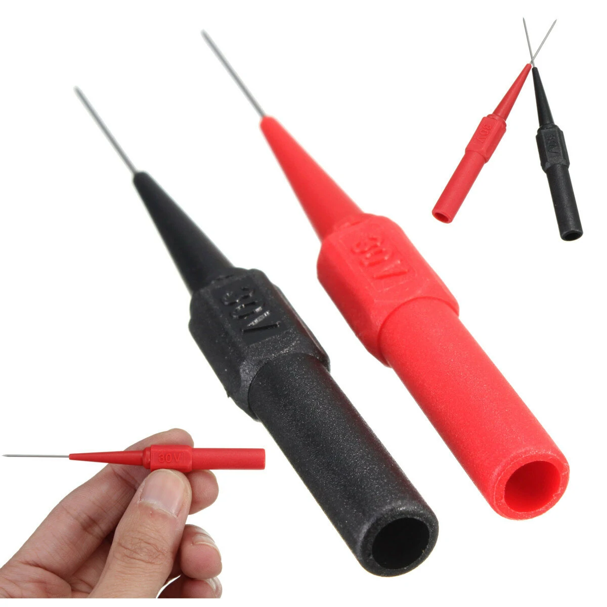 Daniu Insulation Piercing Needle Non-destructive Multimeter Test Probes Red/Black
