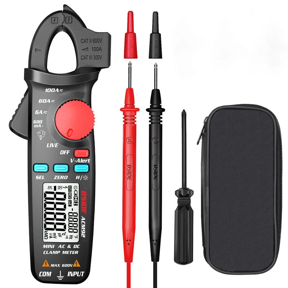 BSIDE ACM92 Clamp Meter - AC/DC Voltage, Resistance, Frequency, NCV